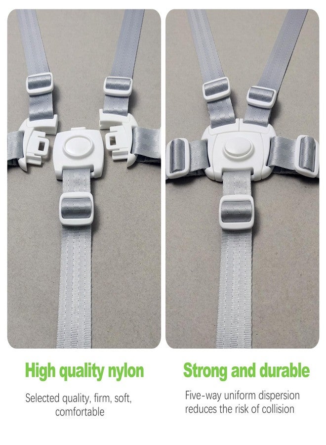 CeroDimo Universal High Chair Straps Replacement, Baby Stroller Replacement Parts 5 Point Harness for High Chairs, Prams, Buggies - Image 3